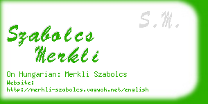 szabolcs merkli business card